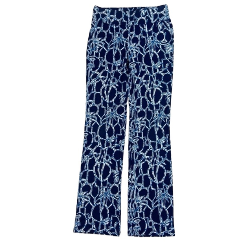 Lilly Pulitzer Loralee Pants in Lucky Bamboo High Tide Navy Blue Size XXS
